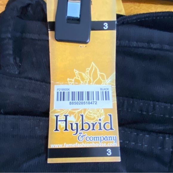 NWT  HYBRID & CO Women size 3 Black fine corduroy stretch low rise skinny pants - Picture 10 of 11